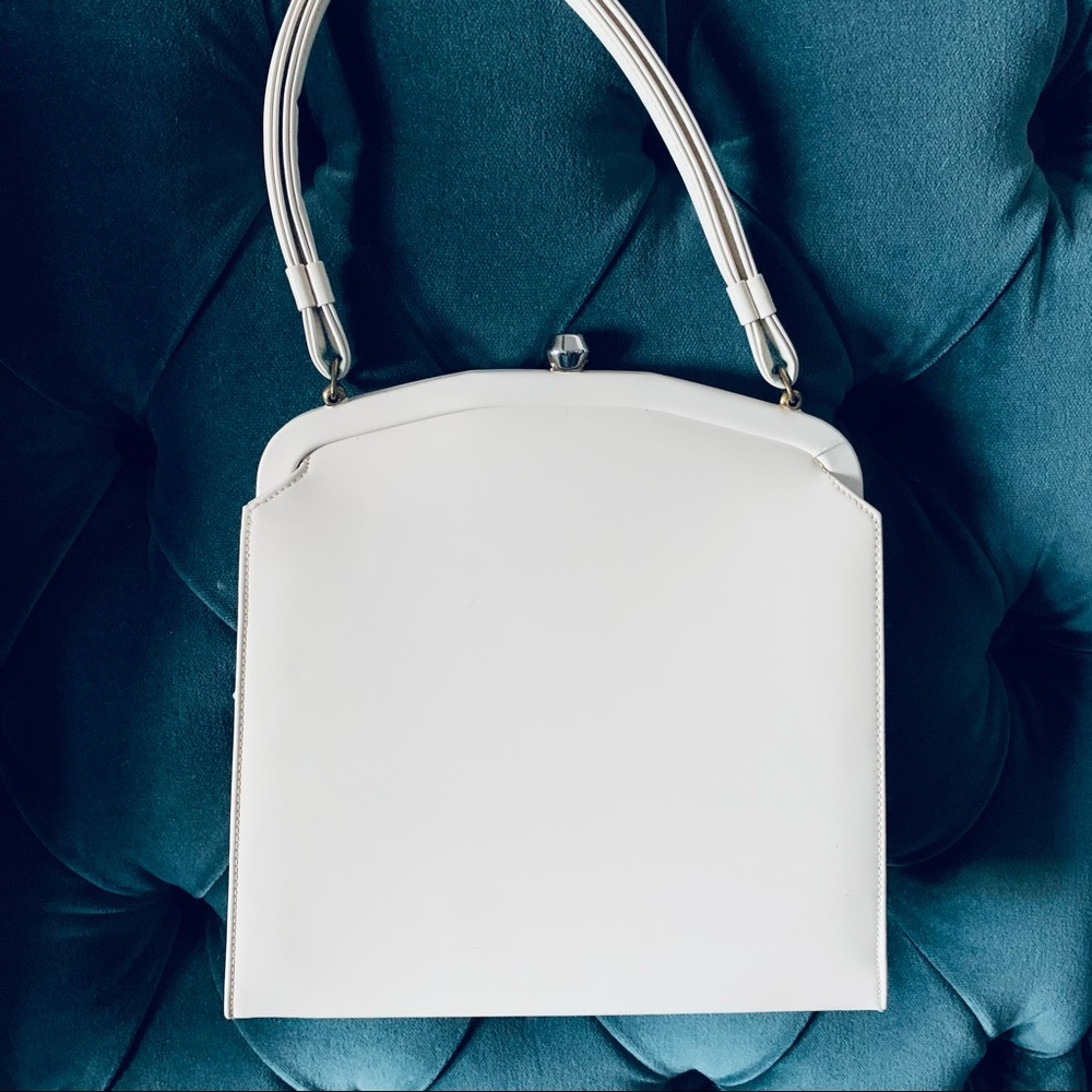 Vintage 1960s Theodor Cream Handbag - Picture 4 of 16